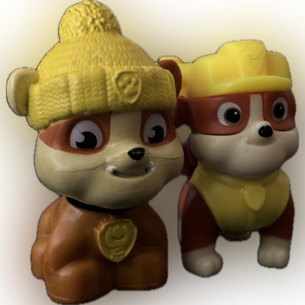 $2 addon item - Paw Patrol Rubble mini figures (5cm x 2.5cm each)